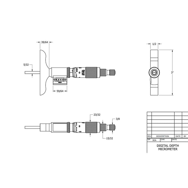 446AZ-3RL Digital Micrometer Depth Gage, Smith Sawmill Service