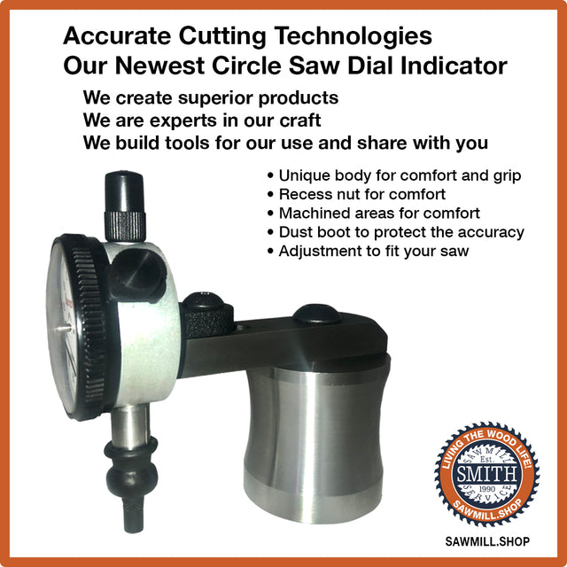 A-C-T Mechanical Side Dial Indicator with circle base, Smith Sawmill Service