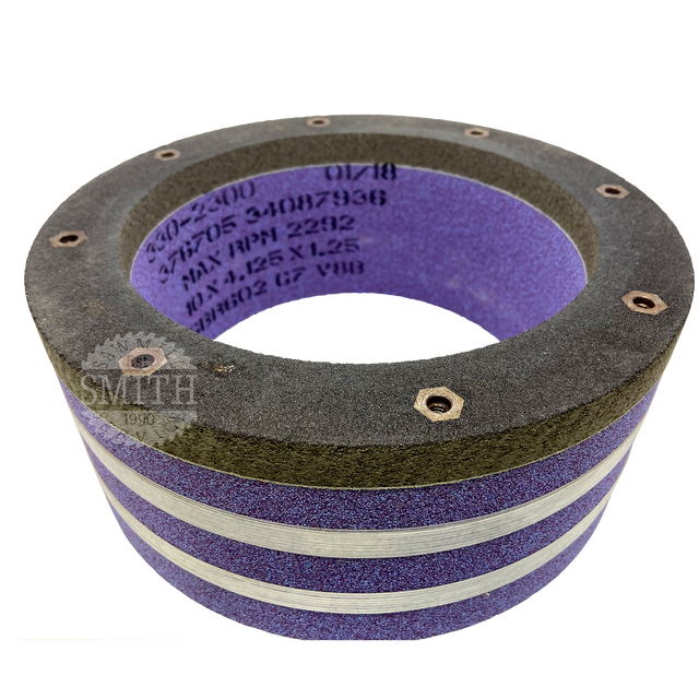 330-2300 - 10" x 3 1/2" x  1 1/4" Ceramic Knife Grinding Wheel, Smith Sawmill Service