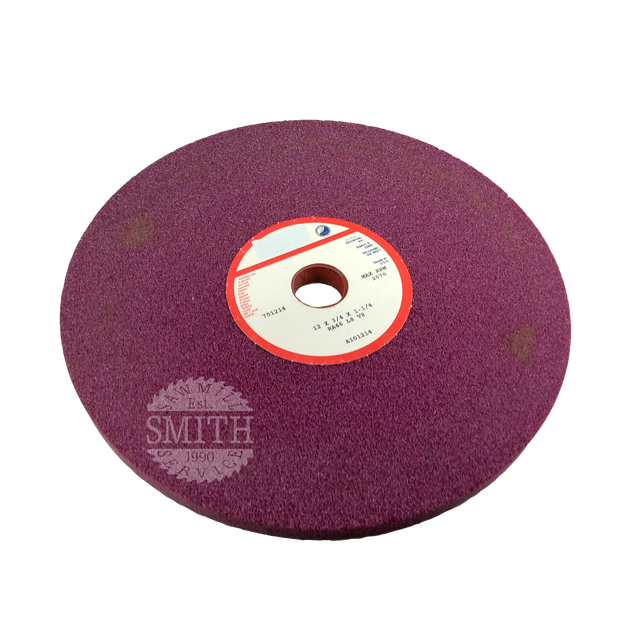 A101214 - 12" x .75" x 1.25"B Ruby Gumming Wheel, Smith Sawmill Service