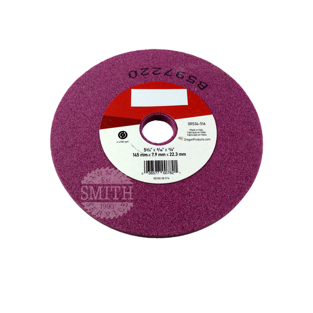 OR534-516 - 5.75" x .3125" x .875"B Ruby Grinding Wheel, Smith Sawmill Service