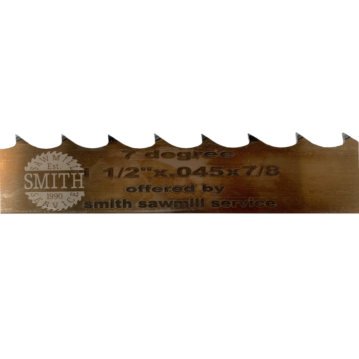 WoodMizer Bandsaw Coil 1.50" x 7/8" x .045" x 7 Degree, Smith Sawmill Service