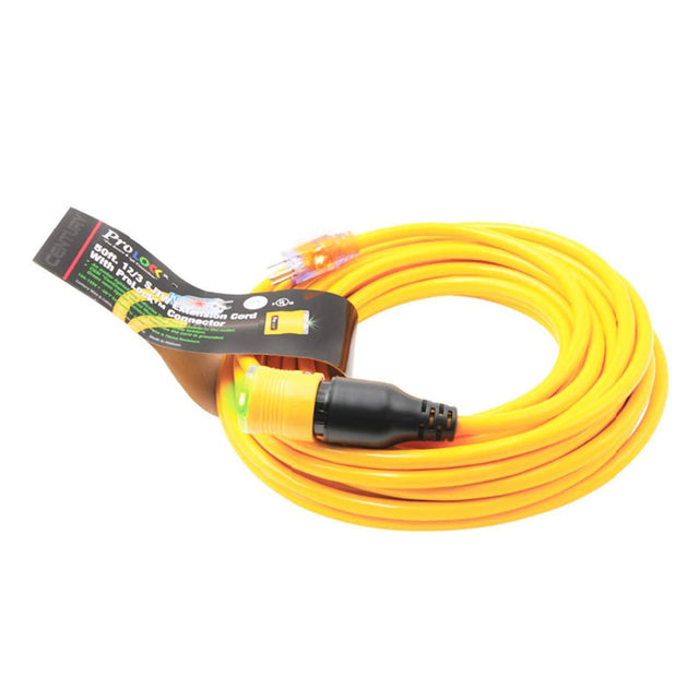 ProLock 12 Gauge 3 Conductor SJTW 50 Feet Extension Cord - Yellow