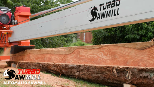 TurboSawmill Warrior Automated Swing Blade Sawmill video, sold at sawmill.shop