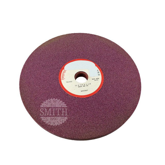 A003867 - 12" x .875" x 1.25"B Ruby Gumming Wheel, Smith Sawmill Service