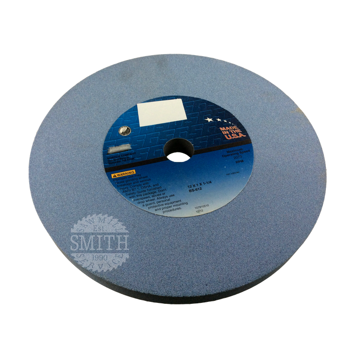 STR121.00-02 - 12" x 1" x 1.25" Blue Gumming Wheel, Smith Sawmill Service