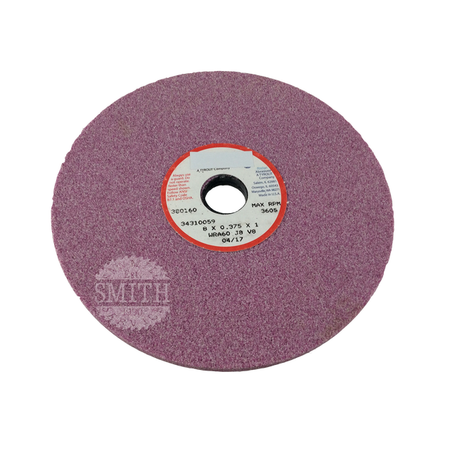 TYPEL8X38X1 - 8" x .375" x 1"B Pink Gumming Wheel, Smith Sawmill Service