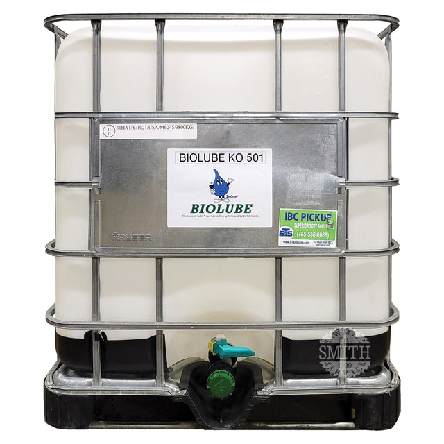 BIOLUBE KO 501 Carbide Grinding Oil, 275 gallon tote, Smith Sawmill Service a BID Group Company