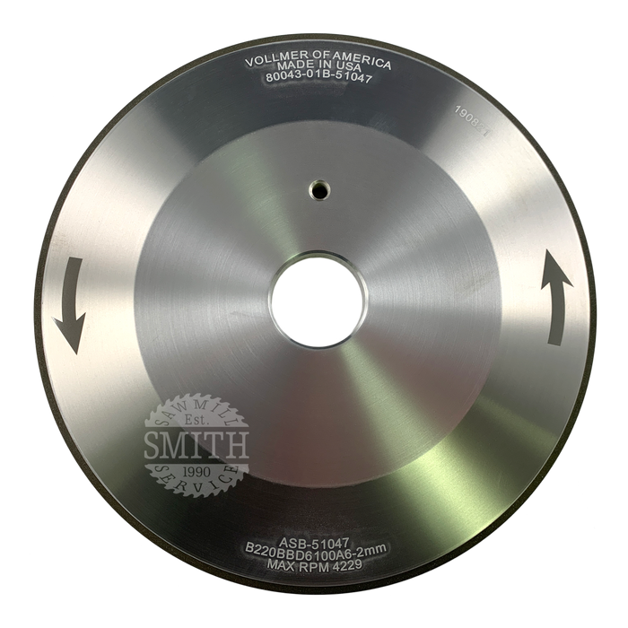 PCB 220 Vollmer 12V2 Face Grinding Wheel, Smith Sawmill Service